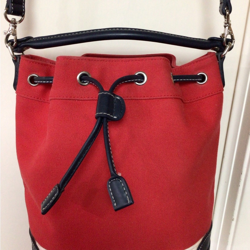 Tommy Hilfiger Red & Black Bucket Bag